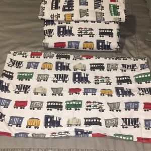 Pottery Barn Kids Train Sheets